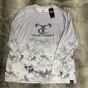 NWT TrueTimber Men’s XL white/gray camo long sleeve shirt